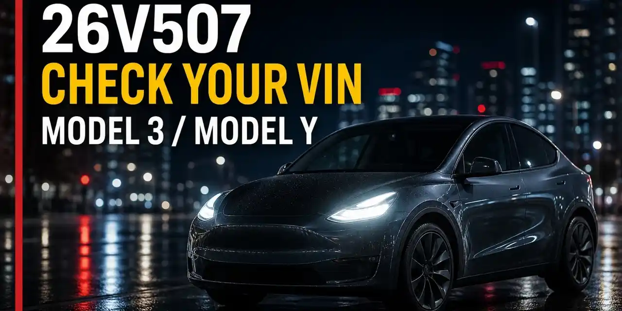 Car at night with "Check Your VIN".